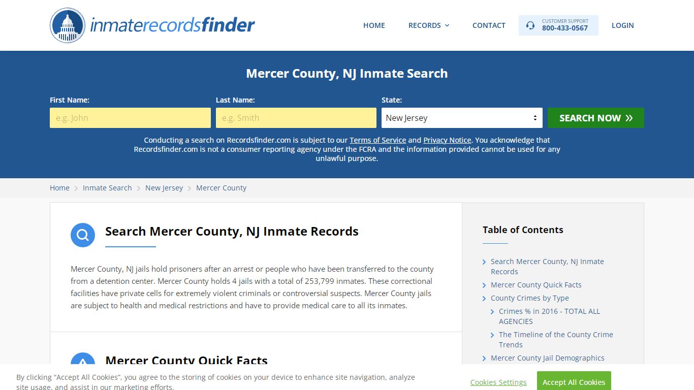 Mercer County, NJ Inmate Lookup & Jail Records Online